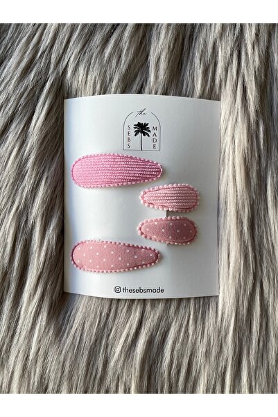 SEBSMADE Mom&Mini Baby Anne Bebek Pembe Klips Toka Set