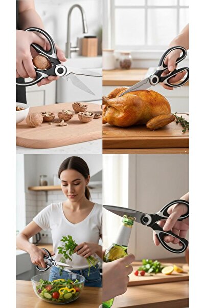 TD HOME Stainless Steel Ultra Sharp Multi-Function Kitchen Scissors