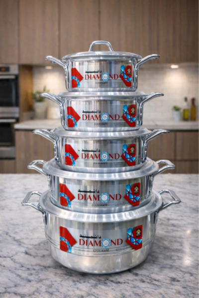 Generic Premium Aluminum Cookware Set - 5 Pieces