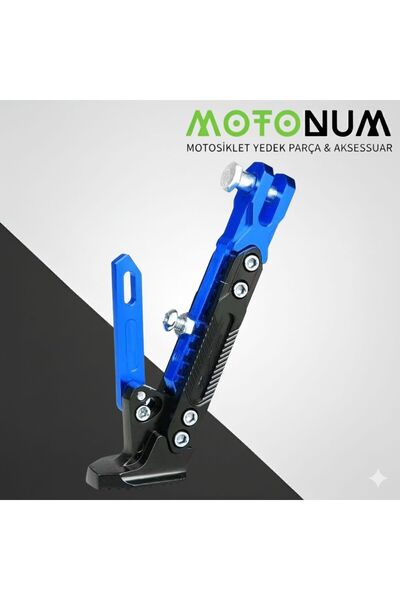 Motonum Kuba Vn 50 Pro Yükseklik Ayarlı Metal Yan Sehpa-Mavi Detaylı-Ayk1620