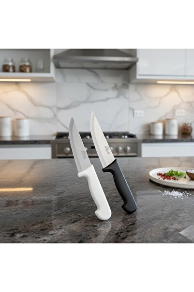 Generic High-quality, rust-resistant stainless steel knife set, size 8 - blac...