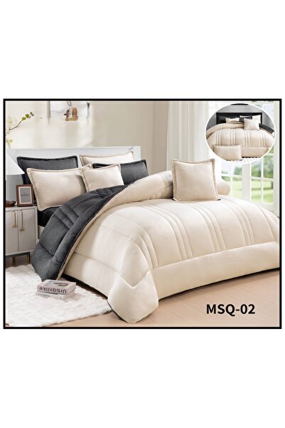 silk Winter bedspread, single and a half size, embossed, plain velvet faux fu...