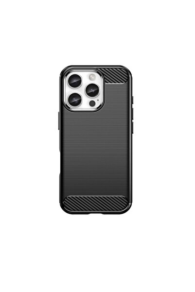 OEM Carcasă flexibilă neagră Carbon pentru iPhone 16 Pro