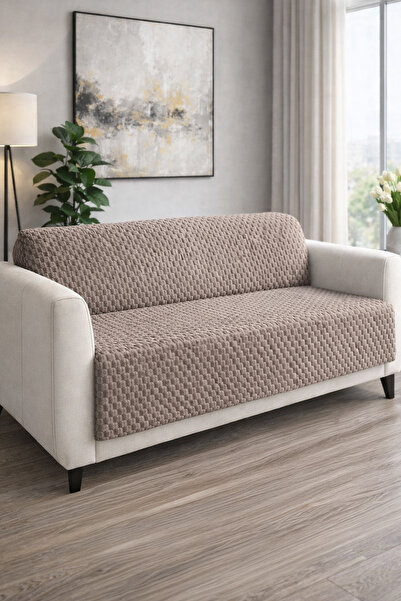 Decomia Home Husă pentru scaun cu blană moale în relief Ponie, șal multifuncț...