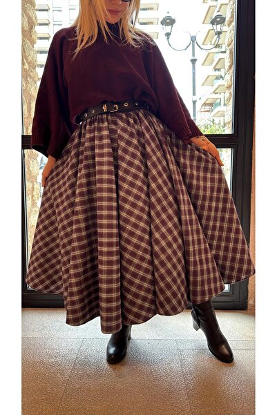 SERENCEE EKOSE LASTİKLİ MEVLANA KIŞLIK ETEK – STANDART BEDEN S-M-L-XL UYUMLU