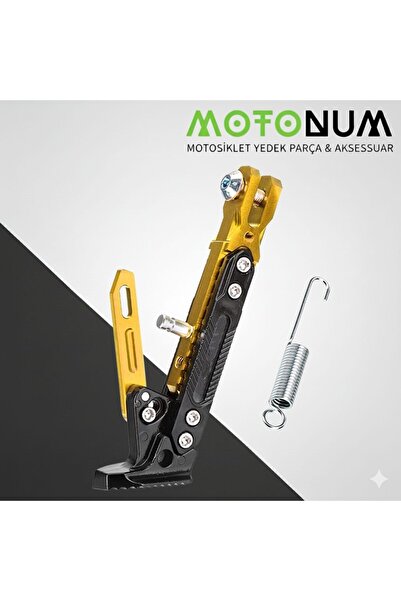 Motonum Arora Beatrix Yükseklik Ayarlı Metal Yan Sehpa-Sarı Detaylı-Ayk0926