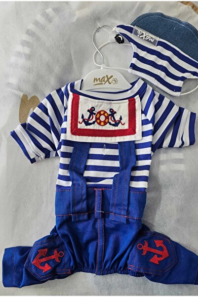 MAX DESİGN Sailor Overalls with Hat Blue