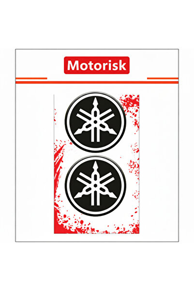 MotoRisk YAMAHA 3D KABARTMALI DAMLA LOGO STİCKER 5cm