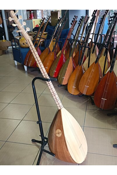 Bircanmüzik Ceviz Tekne Uzun Sap Bağlama (Kılıf, yedek tel ve mızrap hediye)