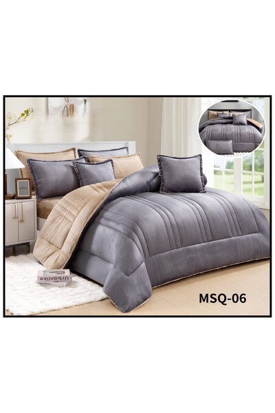 silk Winter bedspread, single and a half size, embossed, plain velvet faux fu...