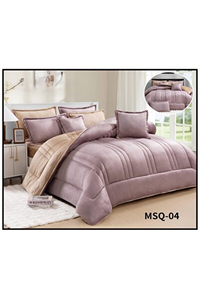 silk Winter bedspread, single and a half size, embossed, plain velvet faux fu...