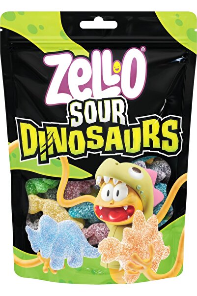 ZELLO Sour Dinosaur Gummy Candy, 80 gm