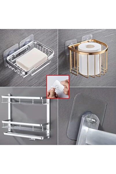 sanal trend 8 Adet Süper Güçlü Çerçeve Askısı Pin Vidalı Kanca Yapışkanlı Raf...