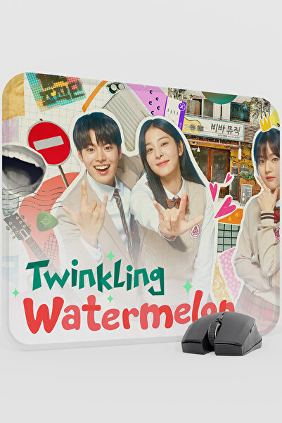 mousepad bastir لوحة ماوس مطاطية مضادة للانزلاق بتصميم البطيخ المتلألئ - من س...