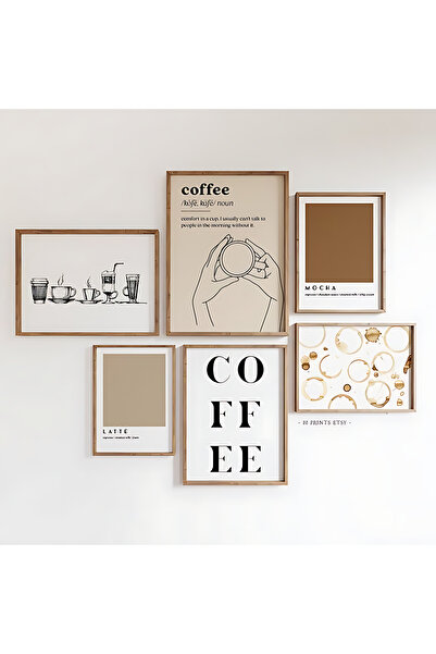 VOBA STORE ΣΕΤ ΤΡΑΠΕΖΙ ΚΟΥΖΙΝΑΣ ΜΕ ΘΕΜΑ ΚΑΦΕ 6 ΤΕΜΑΧΙΑ ΜΕ ΕΦΑΡΜΟΓΗ ΠΛΑΙΣΙΟΥ M...