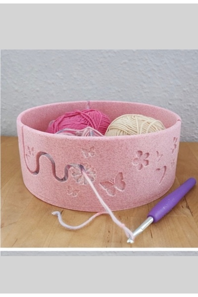 Della وعاء خيوط الحياكة (وعاء الغزل) - متوافق مع الإبرة والكروشيه، يمنع تشابك...