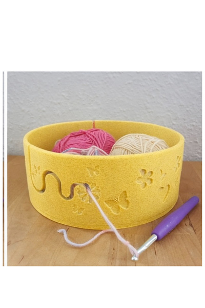 Della وعاء خيوط الحياكة (وعاء الغزل) - متوافق مع الإبرة والكروشيه، يمنع تشابك...