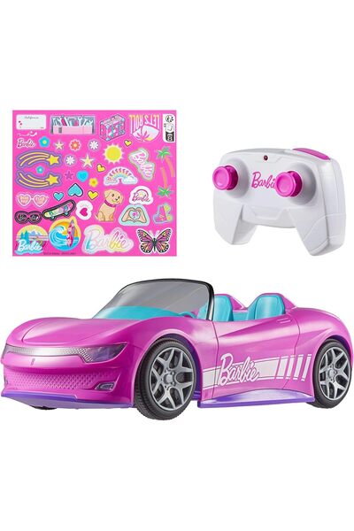 HOT WHEELS سيارة باربي المكشوفة التي تعمل بجهاز تحكم عن بعد