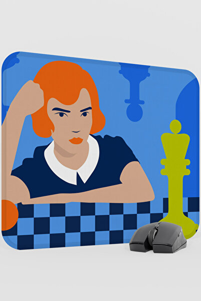 mousepad bastir The Queen's Gambit V1 48X40 XL Gaming Rubber Non-Slip Base Mo...