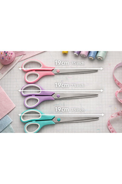 OEM RENKLİ ÇELİK OFİS MAKASI (7.5'' 19 cm)