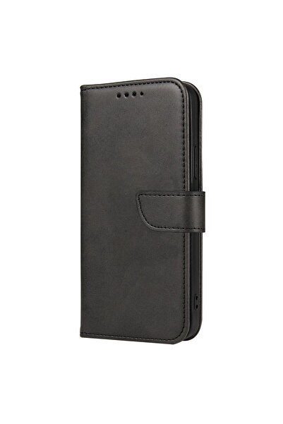 OEM Husă magnetică cu suport pentru portofel pentru iPhone 15 Pro - Neagră