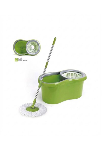 TSUMAB طقم ممسحة ودلو دوار بدون استخدام اليدين مع مقبض قابل للتعديل من الفولا...