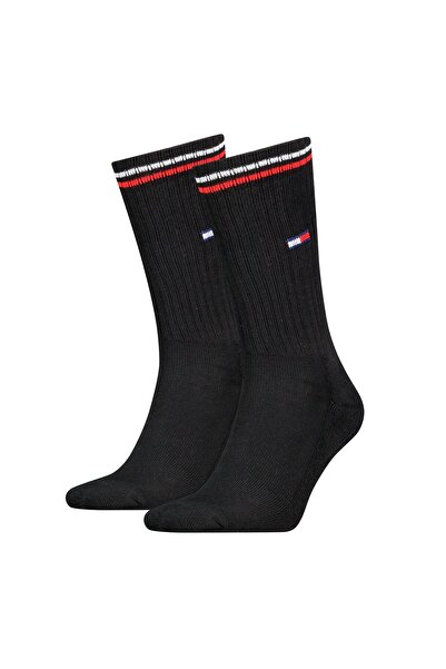 Tommy Hilfiger TH UNI TJ SOCK 2P IC Uniseks Siyah Çorap - S701228176
