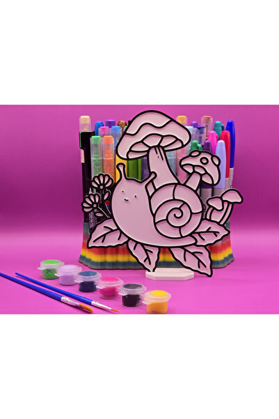 smilechild نشاط تلوين الحلزون 17 سم يمكن استخدامه على الحائط أو على سطح الطاو...