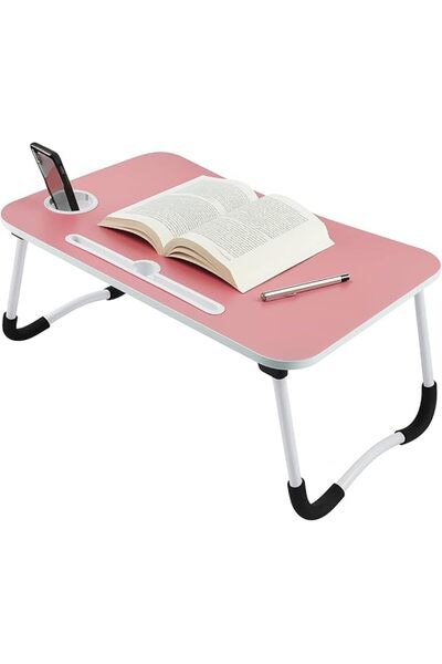The Bros Portable Folding Laptop Table With iPad And Cup Holder (Assorted)
