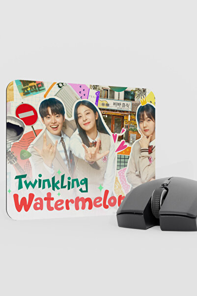 mousepad bastir لوحة ماوس مطاطية مضادة للانزلاق بتصميم البطيخ المتلألئ - من س...