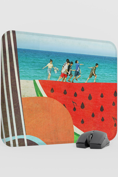 mousepad bastir لوحة ماوس مطاطية مضادة للانزلاق بتصميم البطيخ المتلألئ - مسلس...