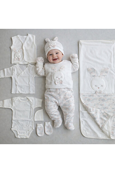 MİLAYS LİFE HOME COLLECTİON TAVŞAN NAKIŞLI KABARTMALİ VE DANTEL DETAYLI PREMİ...