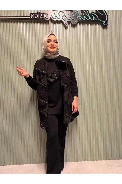 PUREVA Angora Vest & Modal Tunic Pants Set