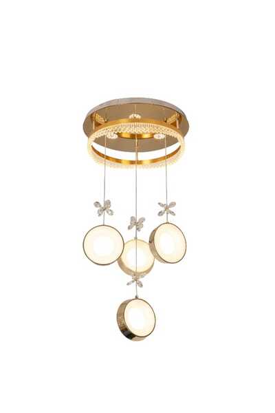 best power Modern LED Acrylic Chandelier 6628 - 80W With 3 Lighting Modes, 4 ...