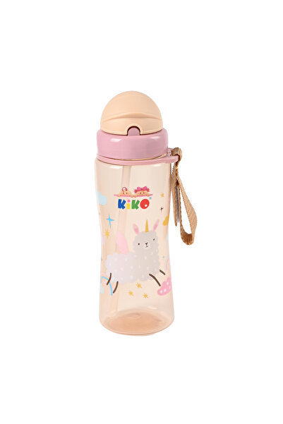 Kiko Sports Sipper Cup with Straw Lid, 330 ml Capacity, Beige
