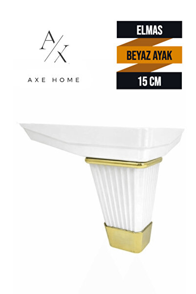 anonim Beyaz Renk Lüks Elmas Mobilya Ayağı (15 Cm) Koltuk Kanepe Dolap Mobily...