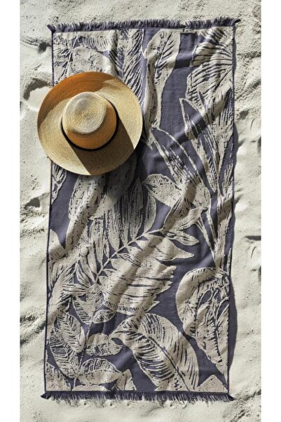 Doqu Home Βοτανική πετσέτα παραλίας Indigo