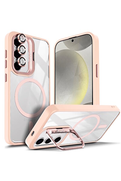 m.tk moveteck Samsung Galaxy A17 Kılıf Standlı Mika Magsafe Hassas Buton Meta...