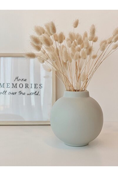 Hestia Home Globus keramička vaza siva