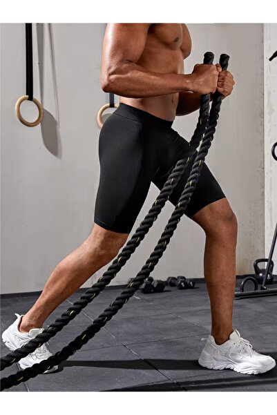 RUTBİL SPORTS Siyah Futbolcu Kısa Taytı-Kısa Spor Taytı-Kısa Koşu Taytı-Erkek...