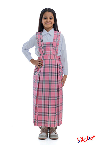 maryool lara مريول وردي كاروهات فاتح زي مدرسي للمرحلة المتوسطة بقصة الكشكش ( ...