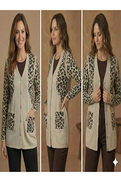 onno style women Silvery Leopard Print Classic Buttoned Jacket