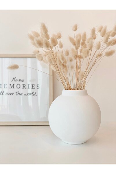 Hestia Home Küre Seramik Vazo Beyaz