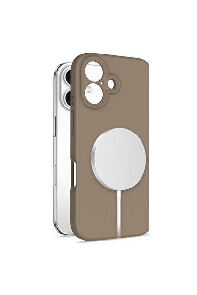 Tech-Protect Carcasă din silicon MagSafe pentru iPhone 16 - Maro