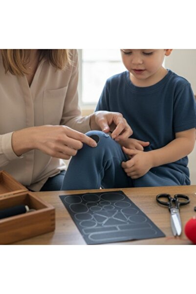 Gusion Siyah Yapışkanlı Yama Tamir Bantları Kumaş Deri Suni Naylon Branda Mon...