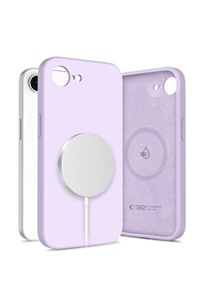 Tech-Protect MagSafe-Compatible Mauve Silicone Case for iPhone 16e