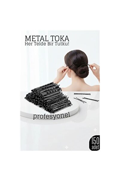 Skygo 150-Piece Black Metal Wire Clip Set – for Professional Hair Styling