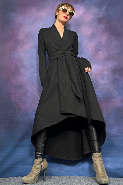 Quincey Asymmetric Belted Cardigan/Long Jacket