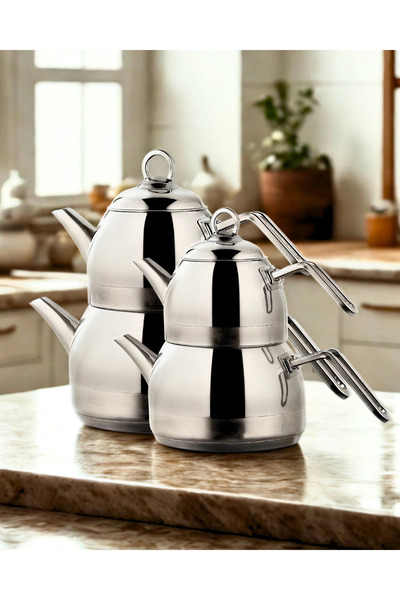 Plus Cookina Cookina Plus Çaydanlık İkili (Aile Boy+Orta Boy)