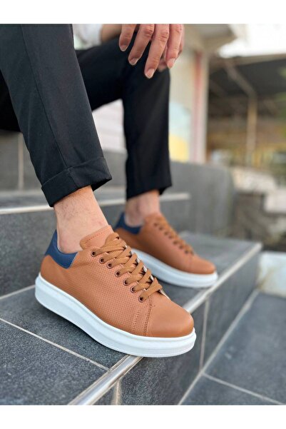 Mhoda Shoes Rlx-Dx3 Men's Lace-Up Genuine Leather Casual Sneaker Shoes Cbt - Tan